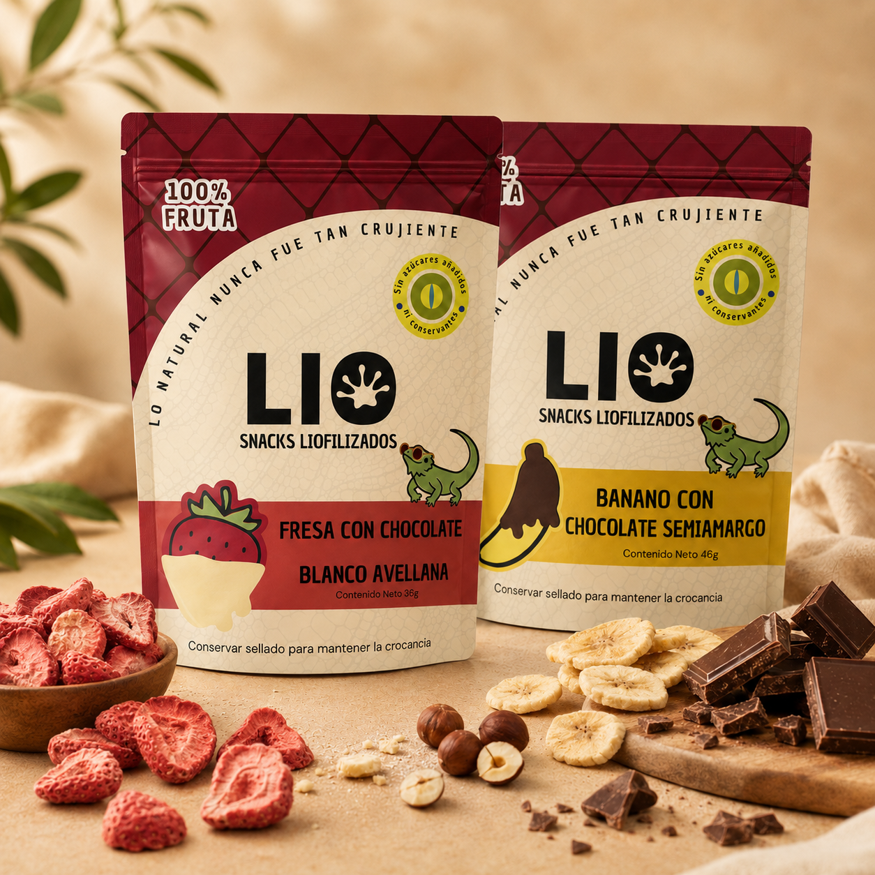 Snacks de frutas con Chocolate