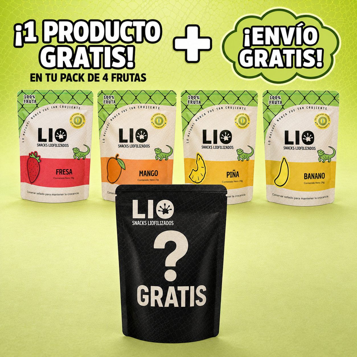 Pack para descubrir LIO – Frutas Liofilizadas