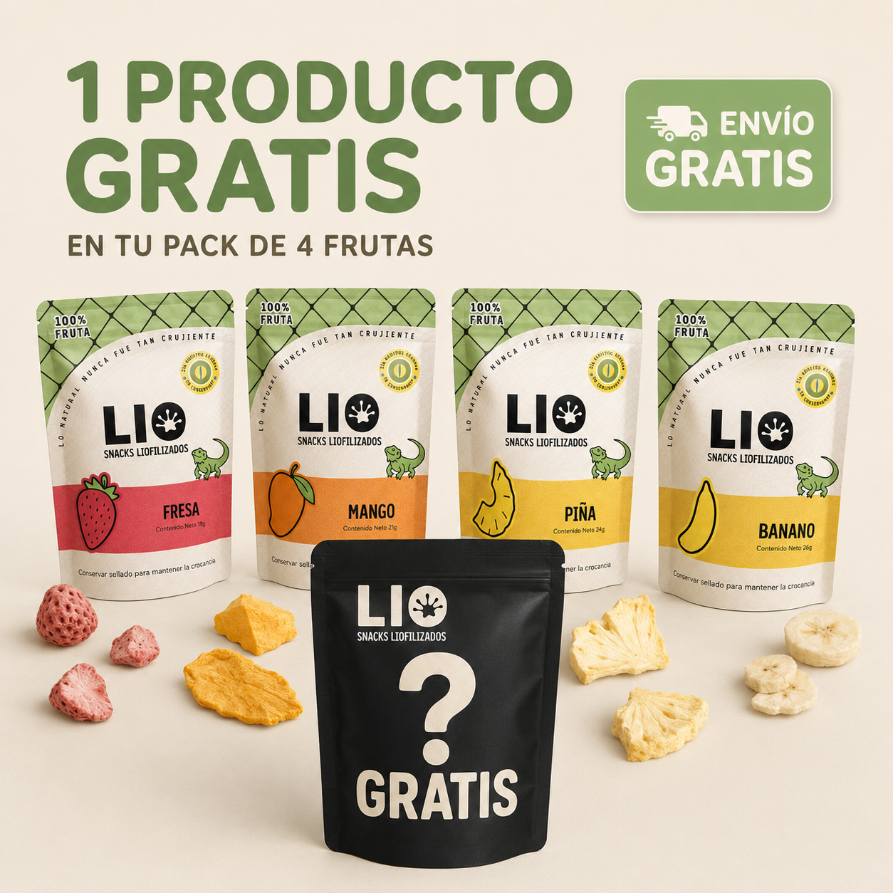Pack para descubrir LIO – Frutas Liofilizadas