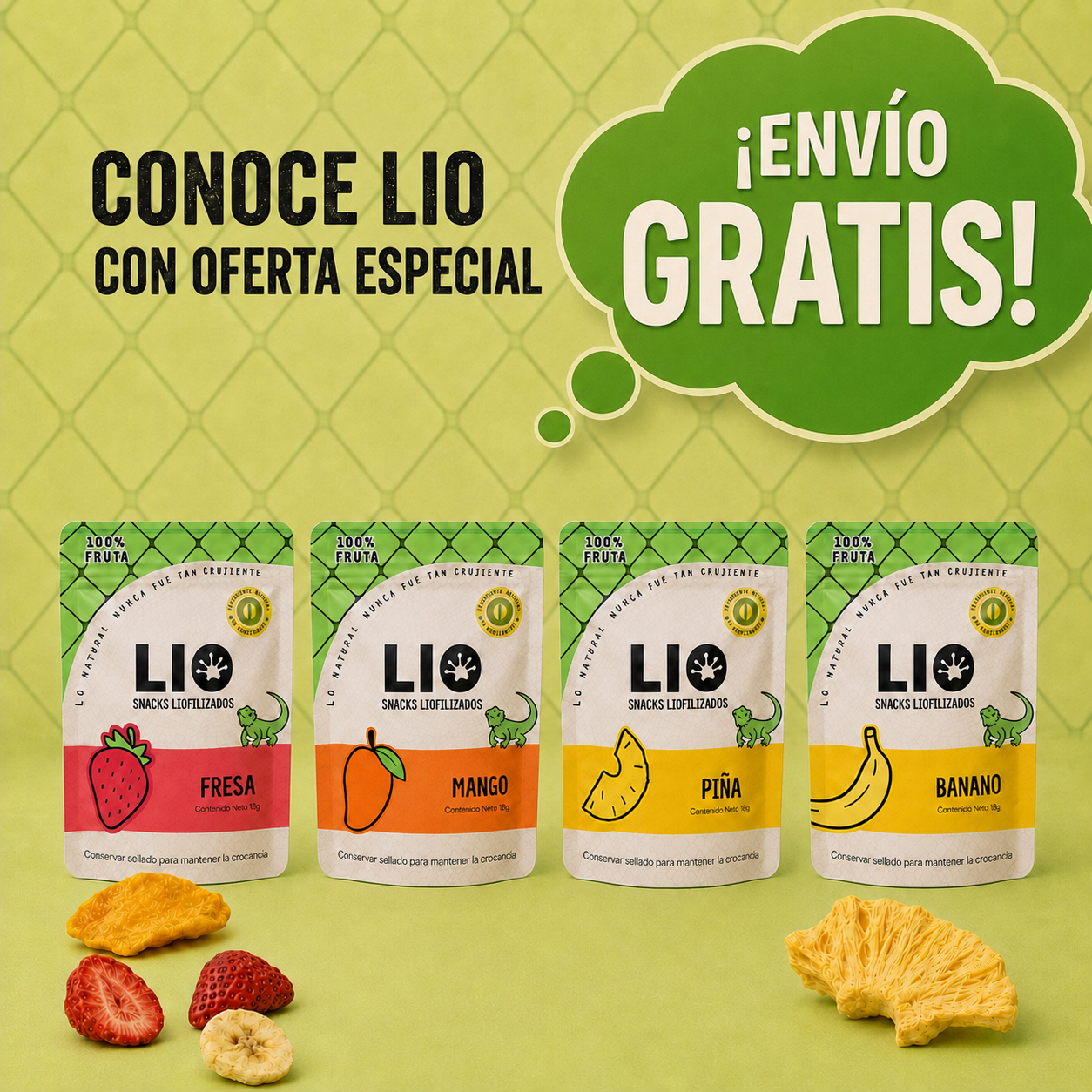 Pack para descubrir LIO – Frutas Liofilizadas